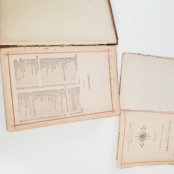 Antique Victorian Book 1860 - 1970 Alfred Tennyson Poems - Picture 9 of 13
